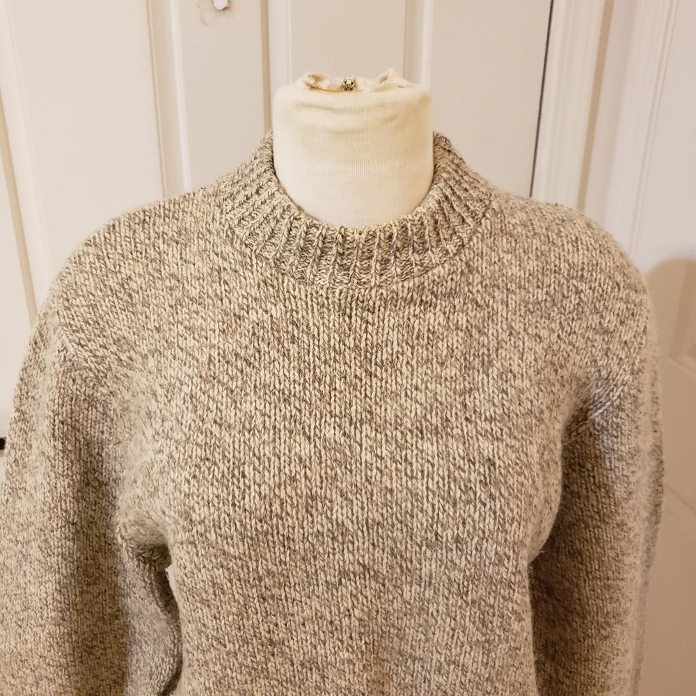 Eddie Bauer Vintage Men's Heathered Tan Sweater Size MED